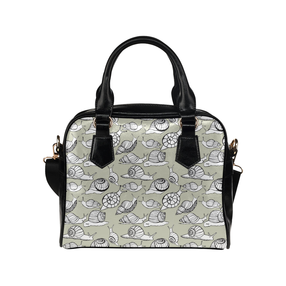 Snail Pattern Print Design 03 Shoulder Handbag