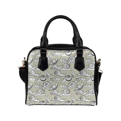 Snail Pattern Print Design 03 Shoulder Handbag