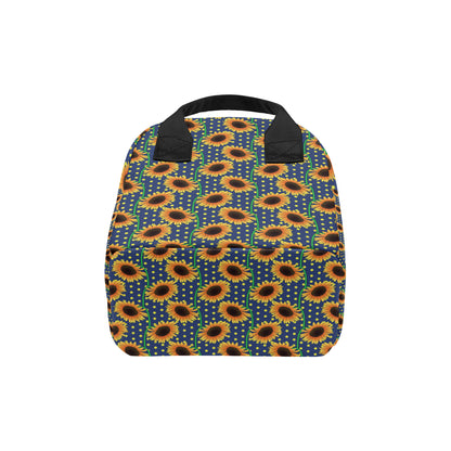 Sunflower Pattern Print Design SF03 Insulated Lunch Bag