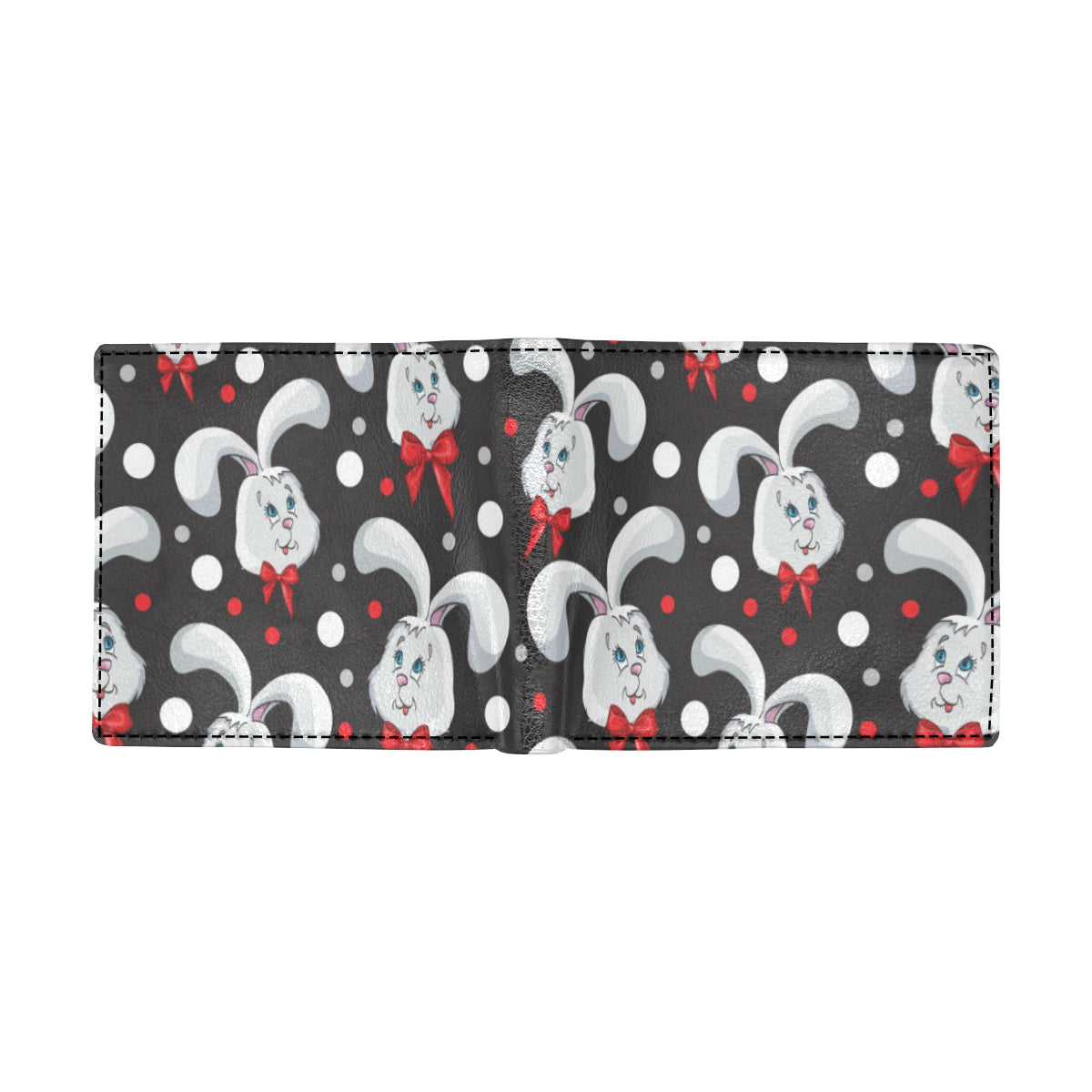 Rabbit Pattern Print Design RB012 Men's ID Card Wallet