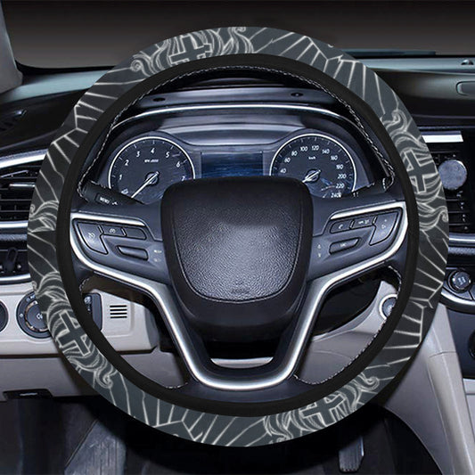 Christian Heart Tattoo Style Steering Wheel Cover with Elastic Edge
