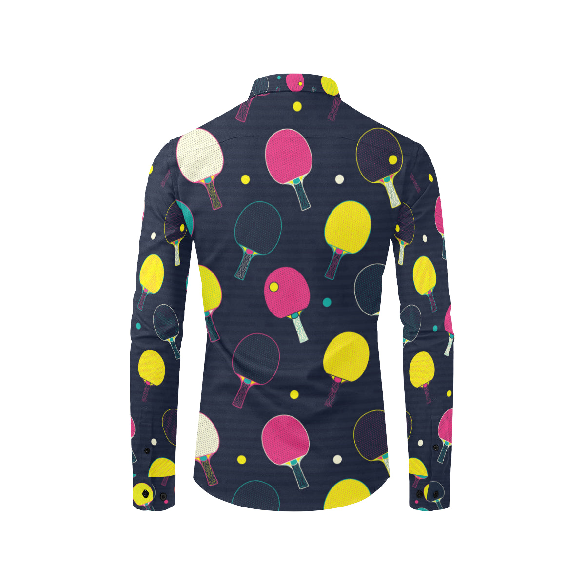 Ping Pong Pattern Print Design A04 Men's Long Sleeve Shirt