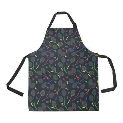 Badminton Pattern Print Design 04 Apron with Pocket