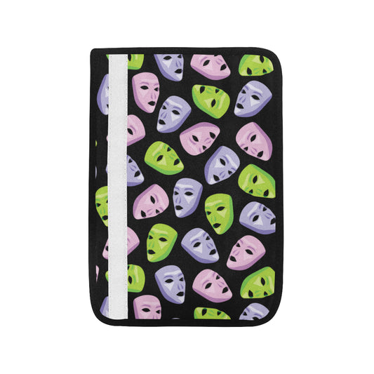 Acting Mask Pattern Print Design 04 Car Seat Belt Cover