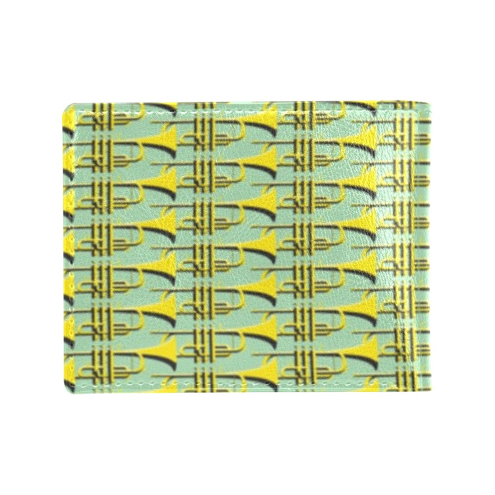 Trumpet Vintage Design Print Men's ID Card Wallet