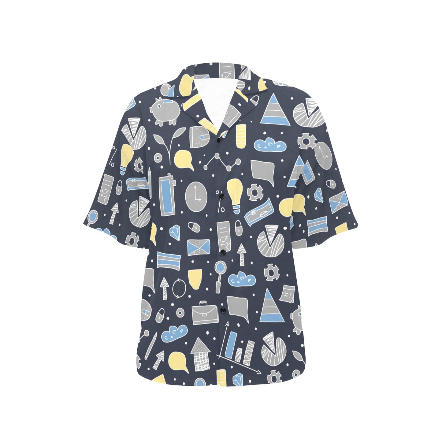 Accounting Financial Pattern Print Design 04 Women's Hawaiian Shirt