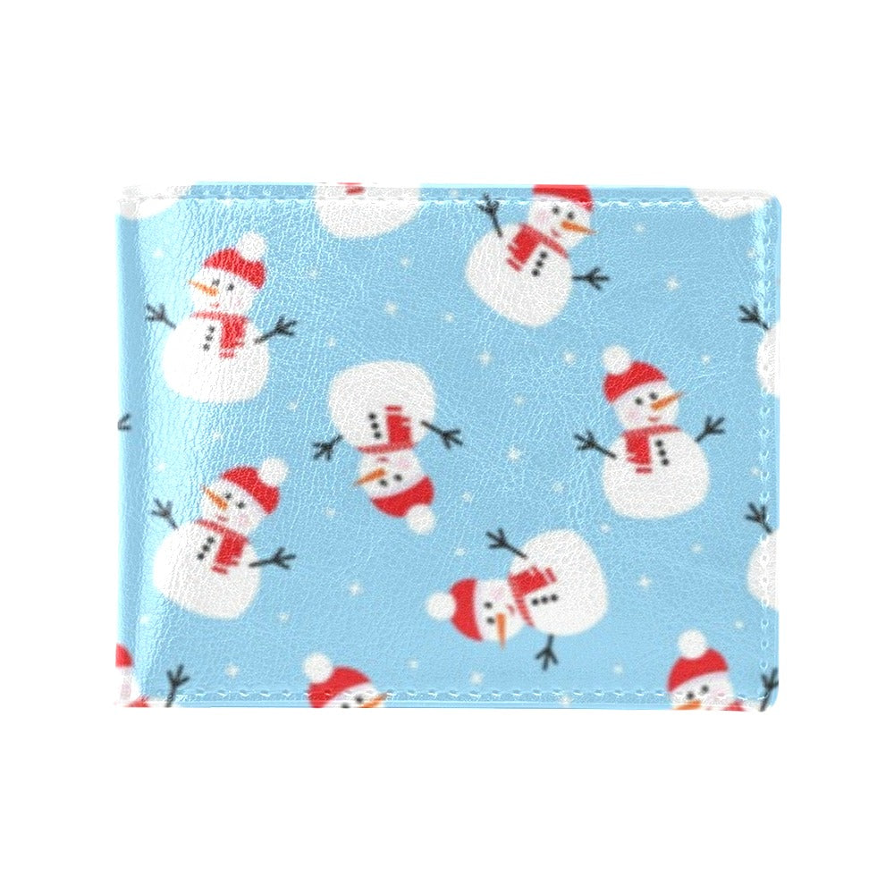 Snowman Print Design LKS305 Men's ID Card Wallet