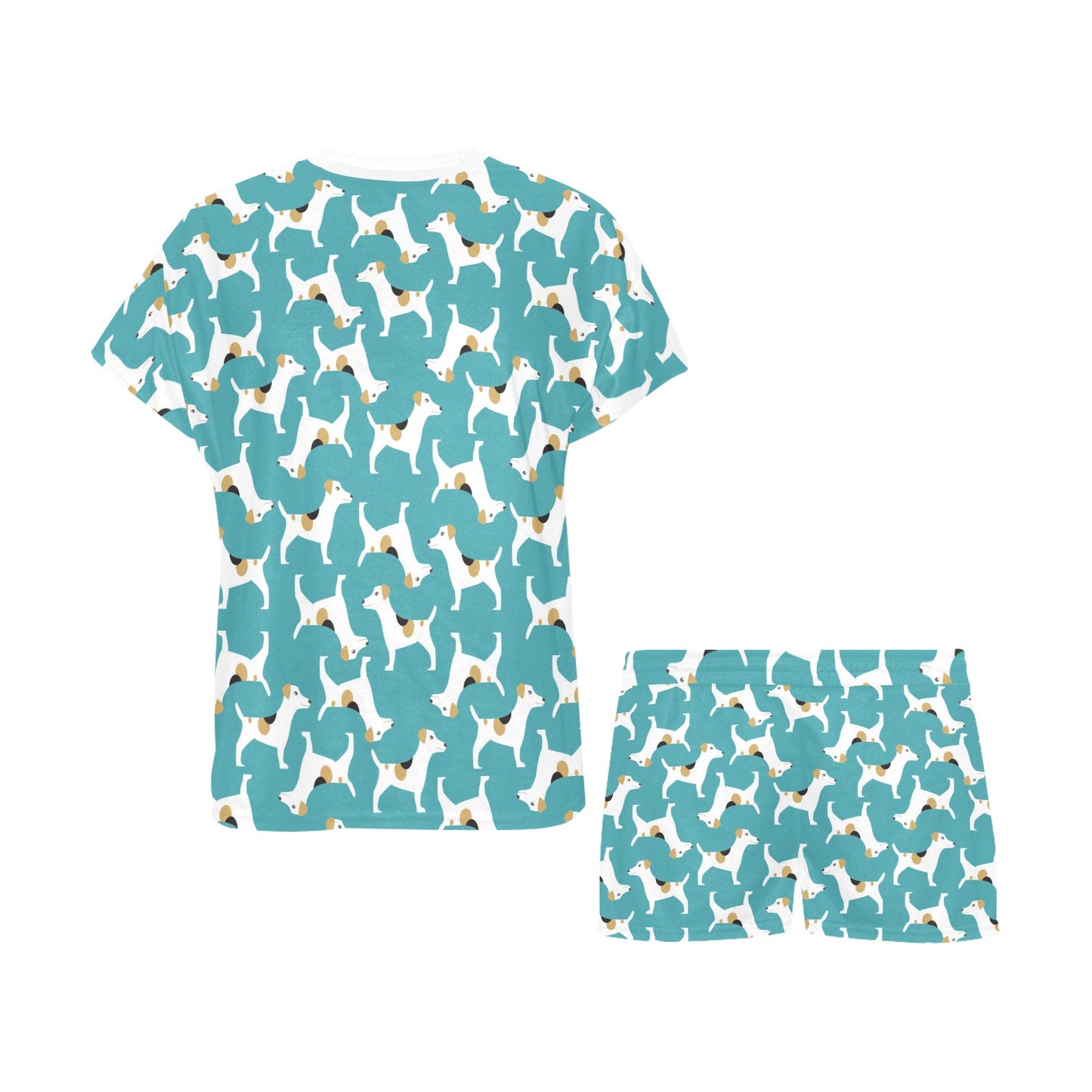 Russell Terriers Print Design LKS301 Women's Short Pajama Set