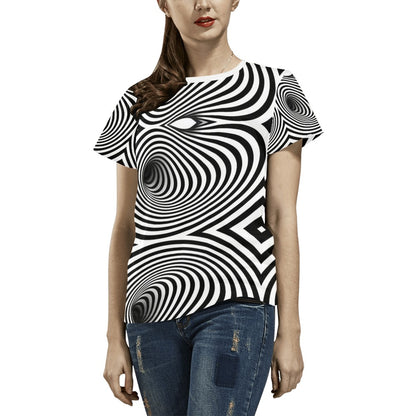 Vortex Print Design LKS303 Women's  T-shirt