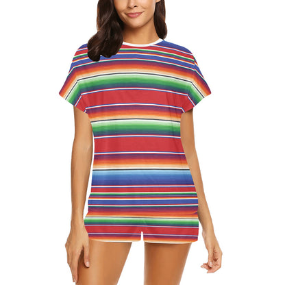 Serape Print Design LKS304 Women's Short Pajama Set