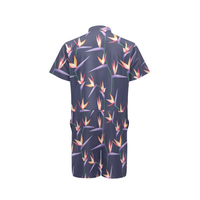 Bird Of Paradise Pattern Print Design BOP015 Men's Romper