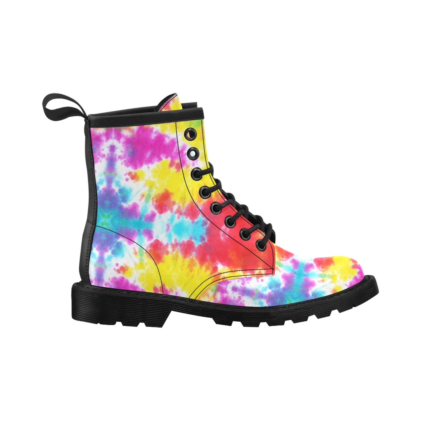 Tie Dye Rainbow Themed Print Women's Boots