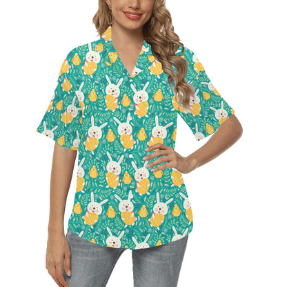 Easter Eggs Pattern Print Design RB02 Women's Hawaiian Shirt
