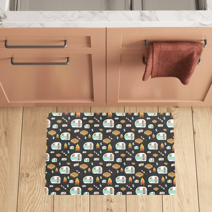 Camper marshmallow Camping Design Print Kitchen Mat