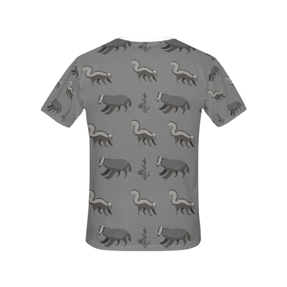 Skunk Print Design LKS301 Women's  T-shirt