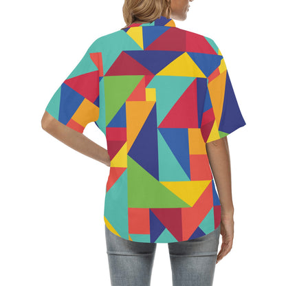 Mosaic Pattern Print Design 01 Women's Hawaiian Shirt