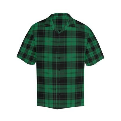 Tartan Green Print Design LKS302 Men's Hawaiian Shirt