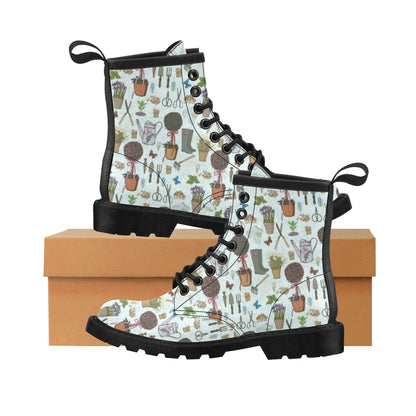 Gardening Pattern Print Design G01 Women's Boots