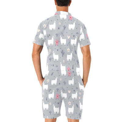 Llama Pattern Print Design 010 Men's Romper