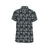 Dream Catcher Boho Floral Style Men's Short Sleeve Button Up Shirt