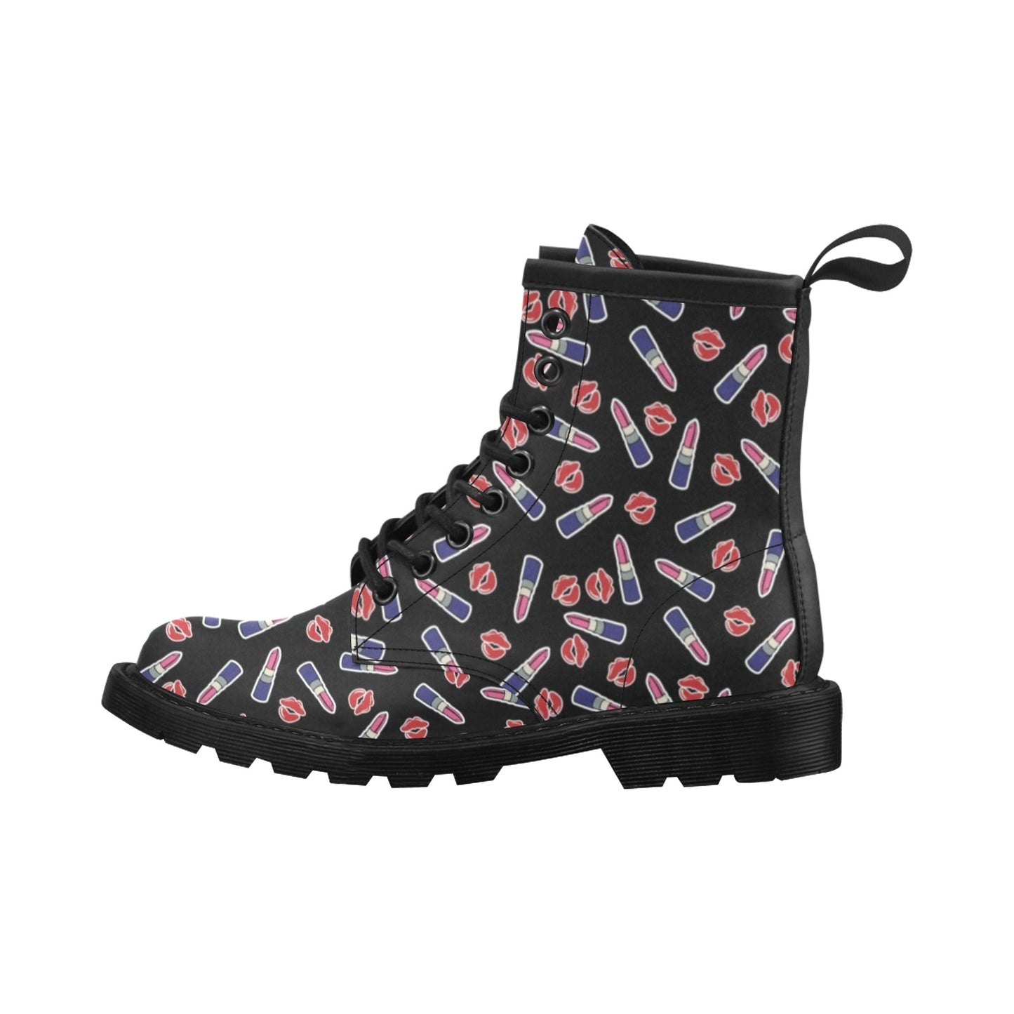 Lipstick Pattern Print Design LT01 Women's Boots