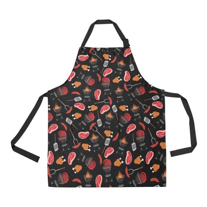 Barbecue Pattern Print Design 04 Apron with Pocket
