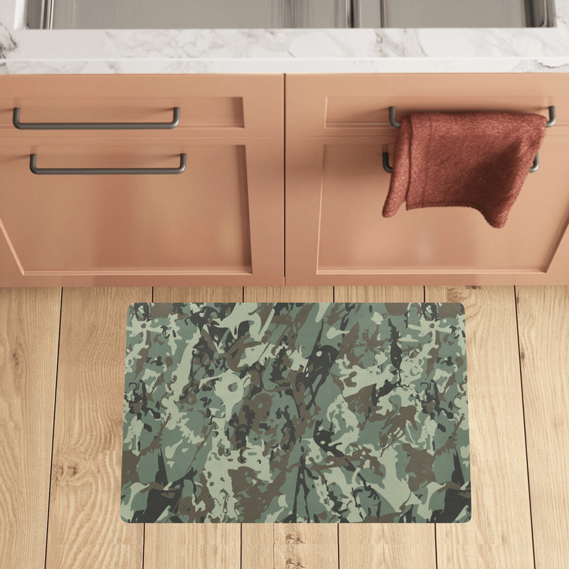 Camouflage Pattern Print Design 06 Kitchen Mat