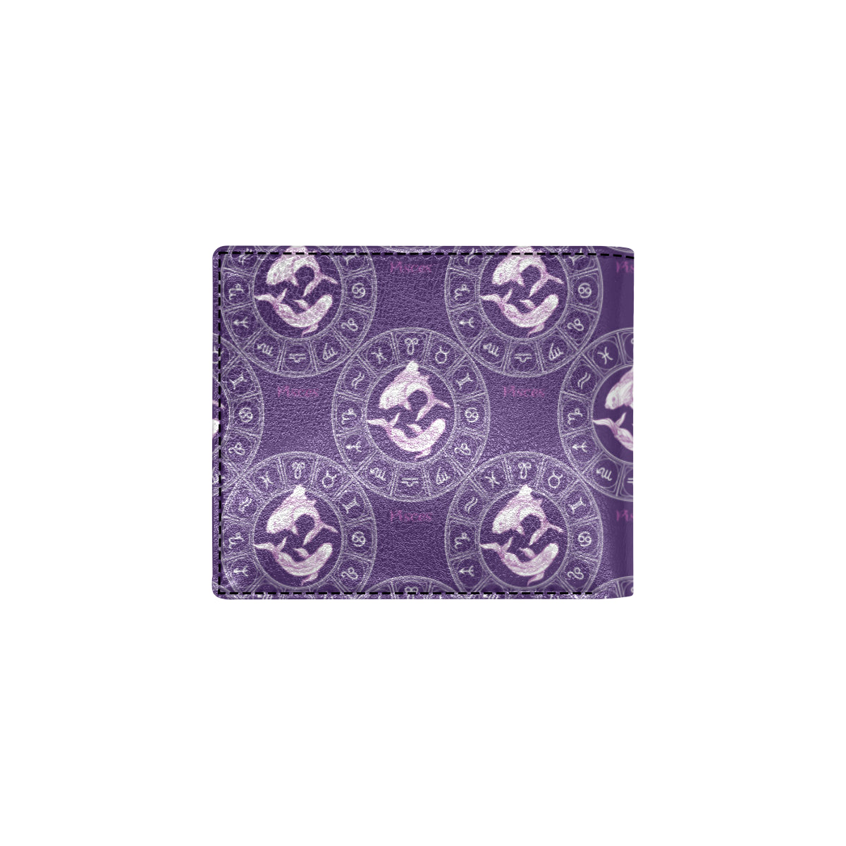 Pisces Pattern Print Design A02 Men's ID Card Wallet