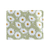 Daisy Yellow Print Pattern Men's ID Card Wallet