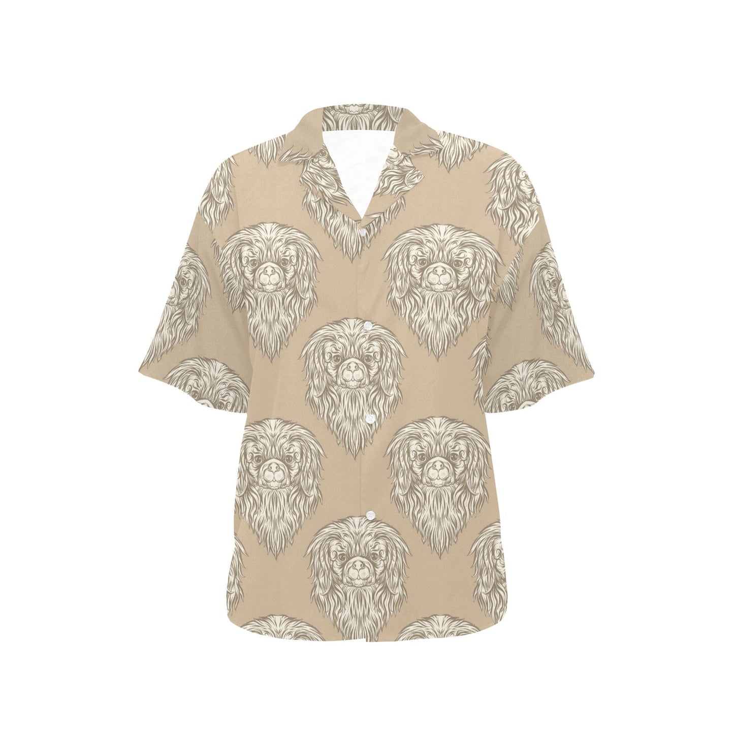 Pekingese Pattern Print Design A01 Women's Hawaiian Shirt