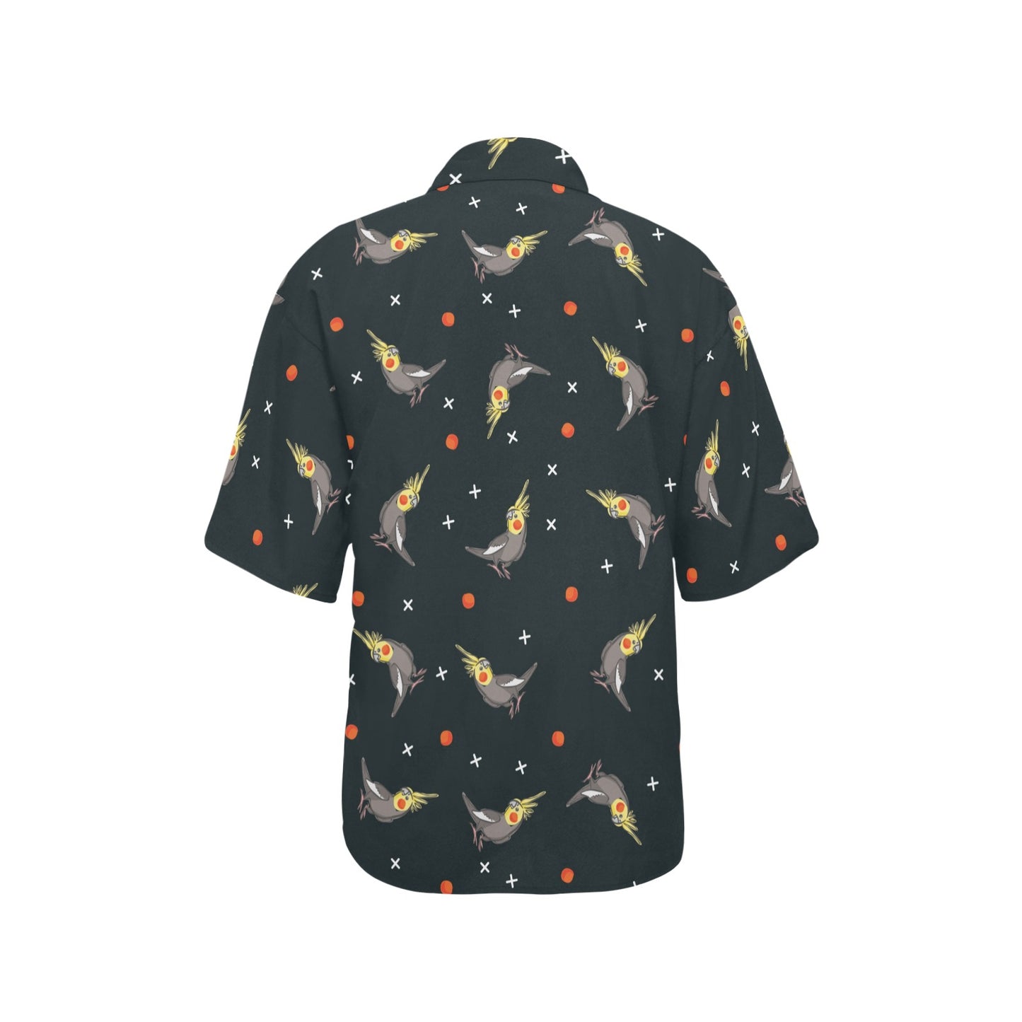 Cockatiel Pattern Print Design 02 Women's Hawaiian Shirt