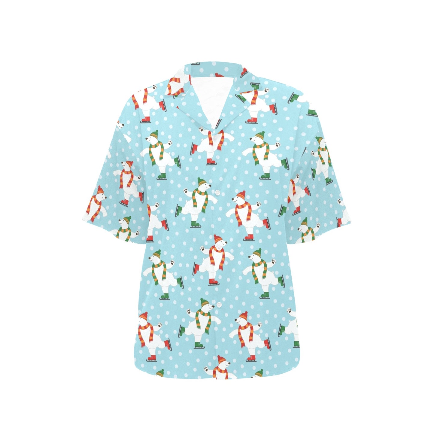 Polar Bear Pattern Print Design PB07 Women's Hawaiian Shirt