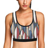 Surf board Pattern Sports Bra