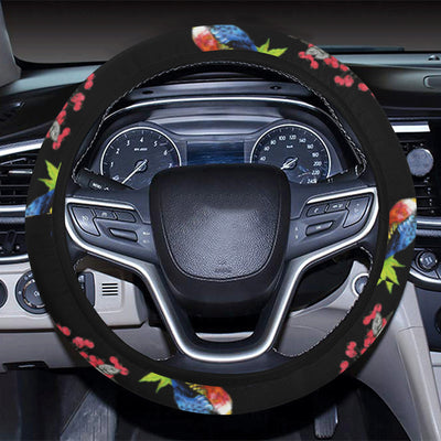 Birds Pattern Print Design 06 Steering Wheel Cover with Elastic Edge