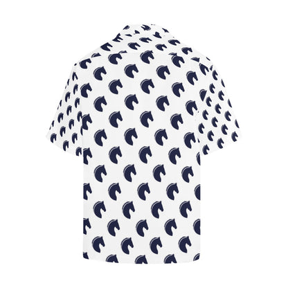 Horse Head Print Design LKS303 Men's Hawaiian Shirt