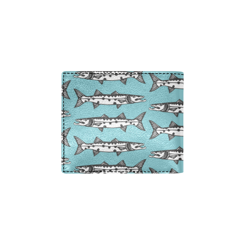 Barracuda Pattern Print Design 03 Men's ID Card Wallet