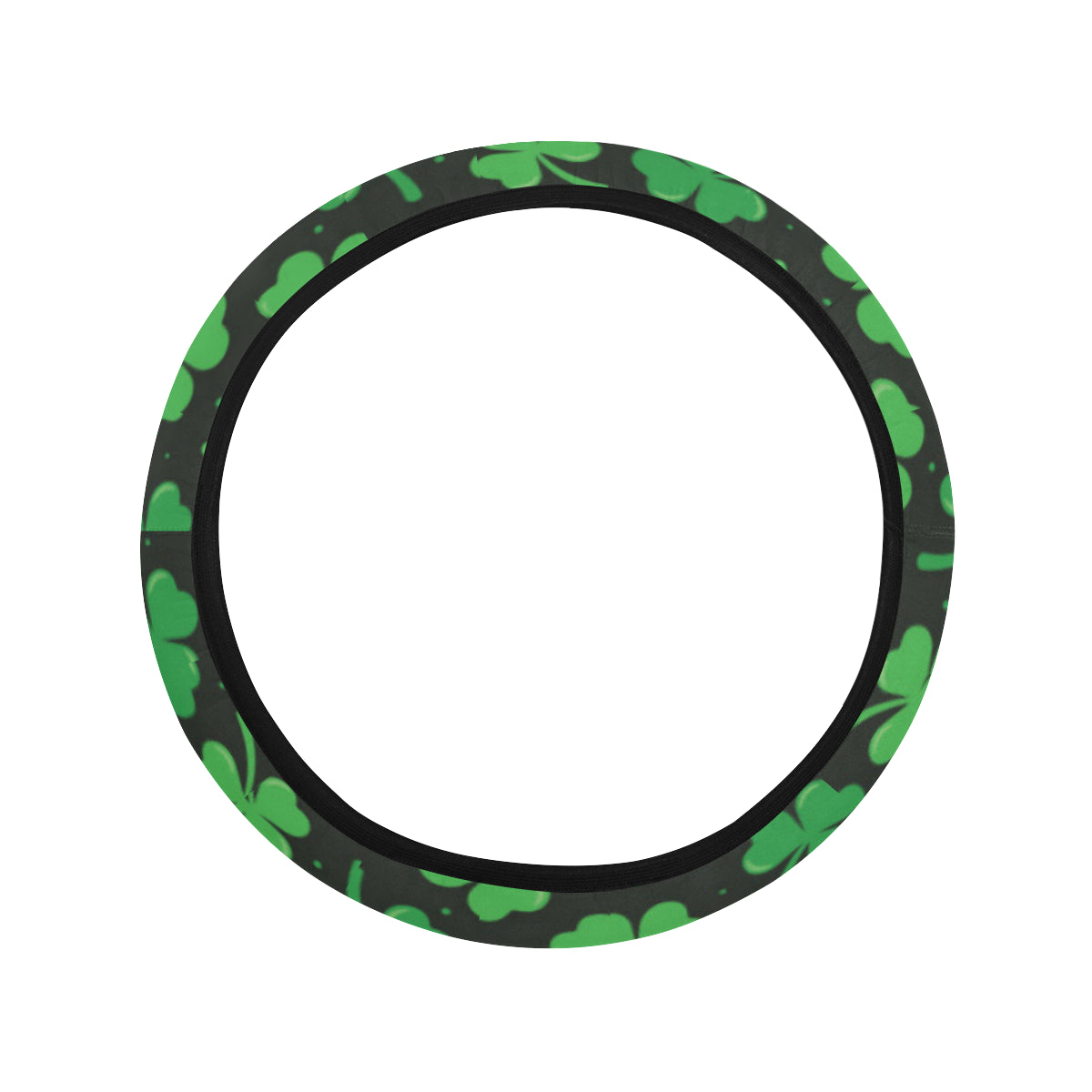 Clover  Pattern Print Design 04 Steering Wheel Cover with Elastic Edge