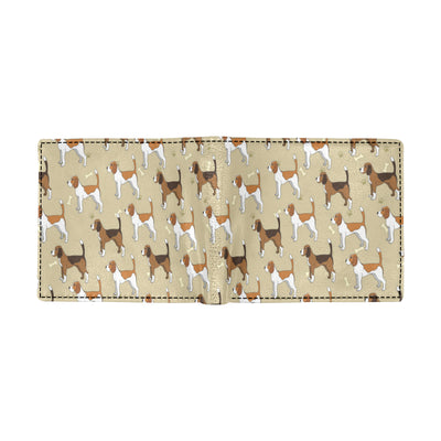 Beagle Pattern Print Design 01 Men's ID Card Wallet