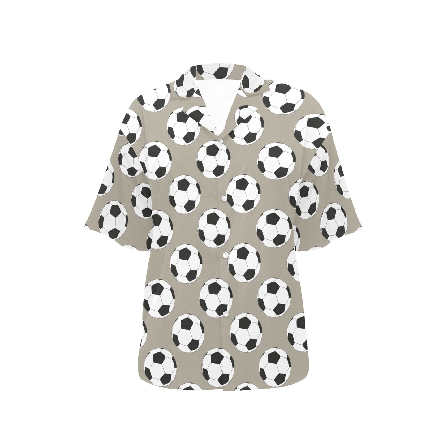 Soccer Ball Print Design LKS302 Women's Hawaiian Shirt
