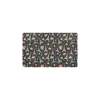 Eiffel Tower Rose Print Kitchen Mat