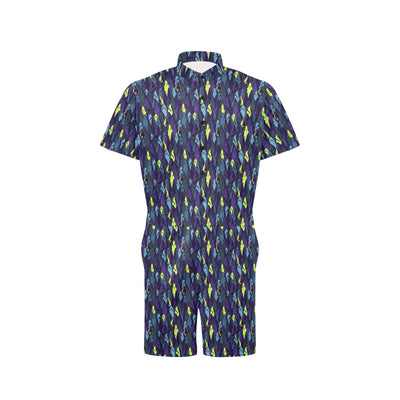 Shark Neon color Print Men's Romper