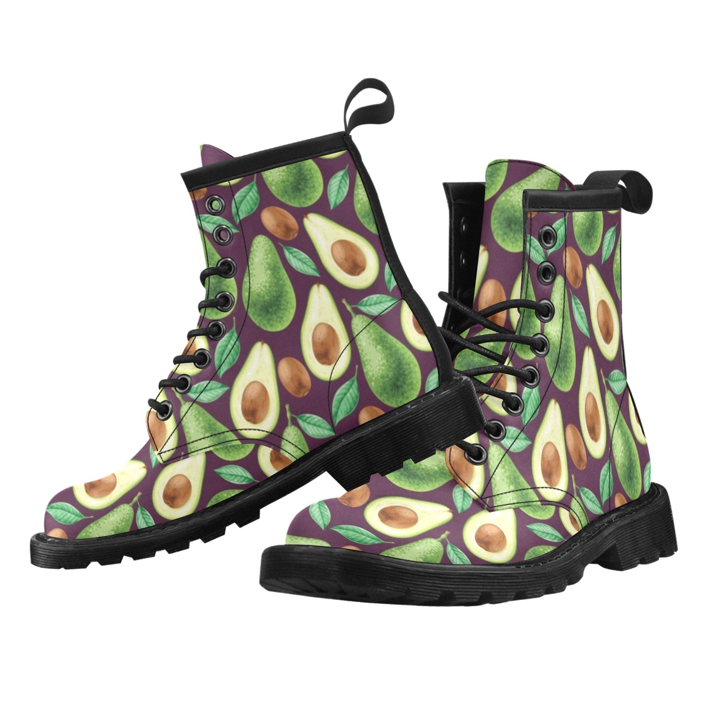 Avocado Pattern Print Design AC08 Women's Boots