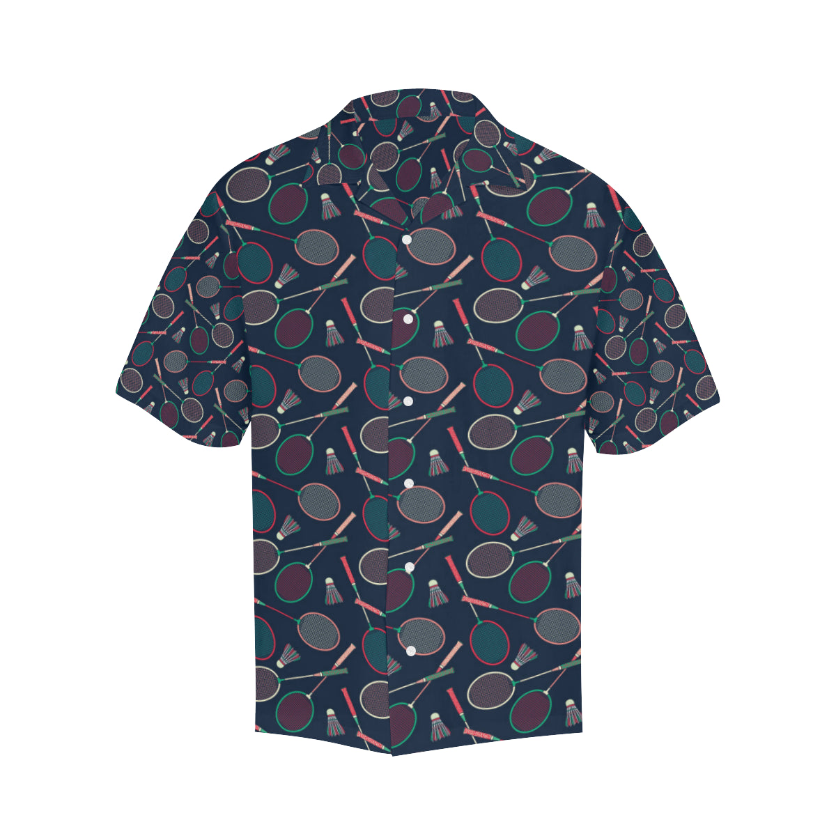 Badminton Pattern Print Design 03 Men's Hawaiian Shirt