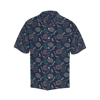 Badminton Pattern Print Design 03 Men's Hawaiian Shirt