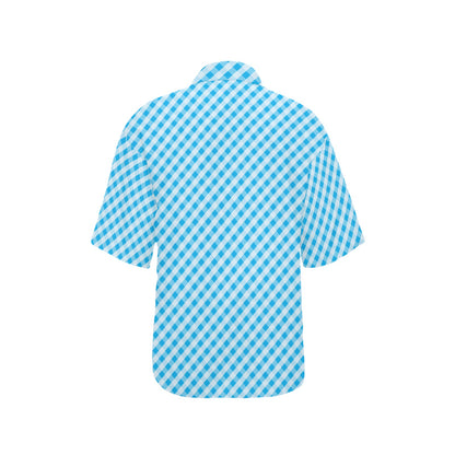 Gingham Print Design LKS401 Women's Hawaiian Shirt