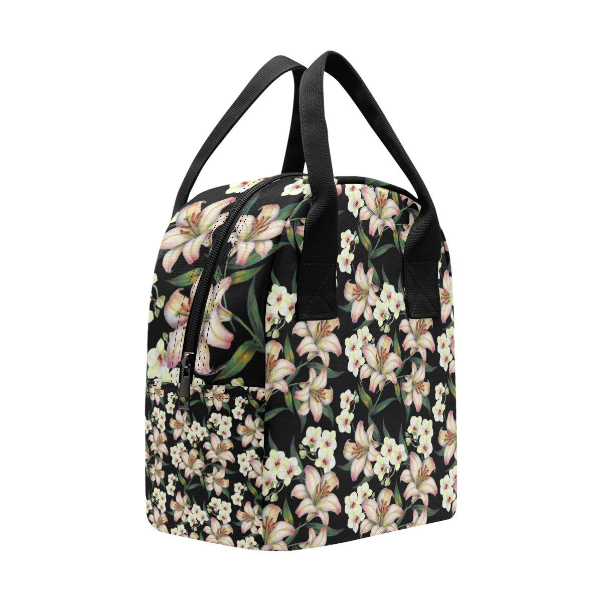 Lily Pattern Print Design LY03 Insulated Lunch Bag