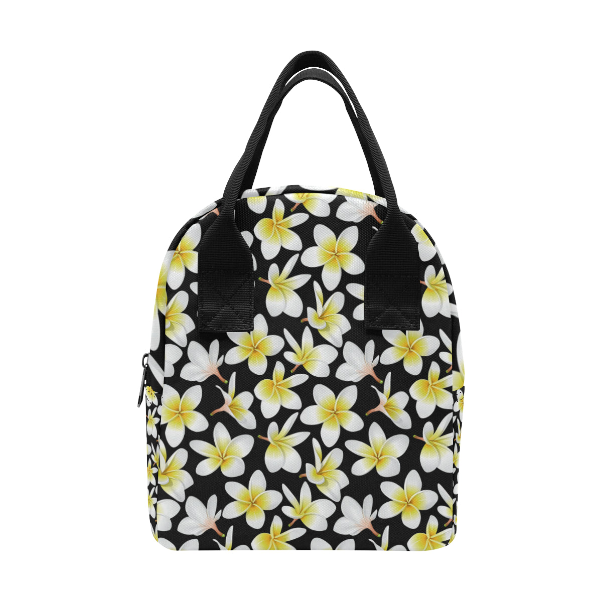 Yellow Plumeria Hawaiian Flowers Insulated Lunch Bag