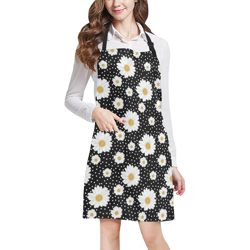 Daisy Pattern Print Design DS02 Apron with Pocket