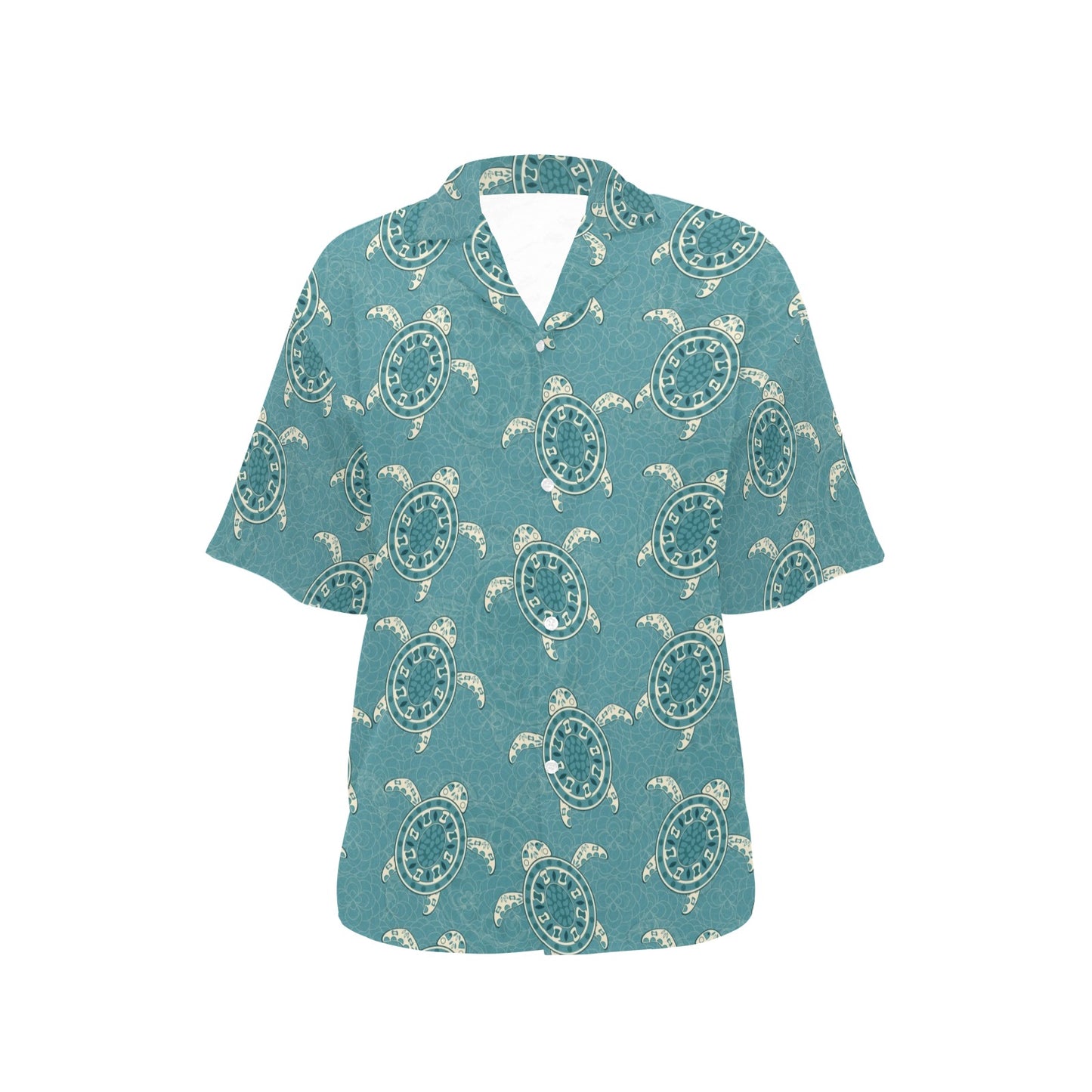 Sea Turtle Pattern Print Design T02 Women's Hawaiian Shirt