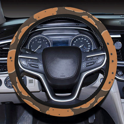 Cracker Pattern Print Design 01 Steering Wheel Cover with Elastic Edge